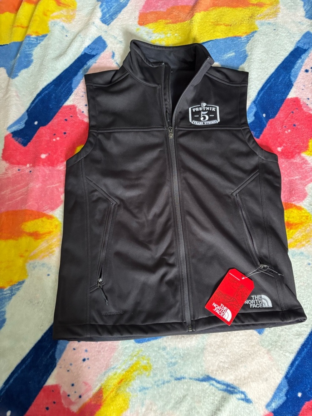 The North Face Black Softshell Vest with Logo Patch